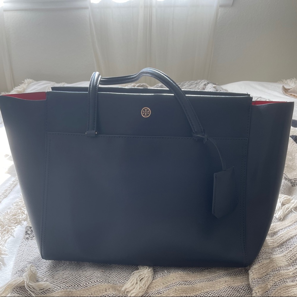 Tory Burch Navy Tote Bag